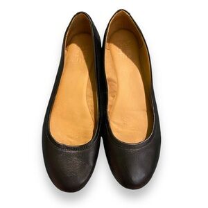 Naturalizer Black Leather Slip On Black Brittany Ballet Flats